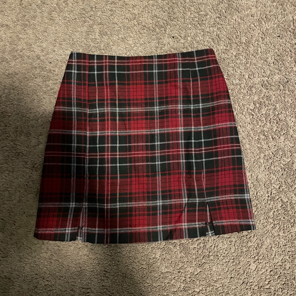 Red short skirt